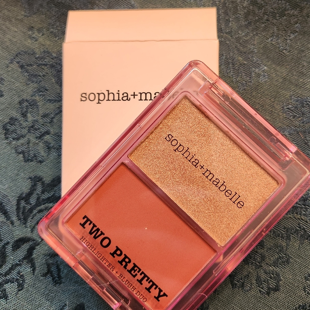 Sophia+Mabelle Two Pretty Highlighter/Blush Duo in Champagne Toast and Bubbly